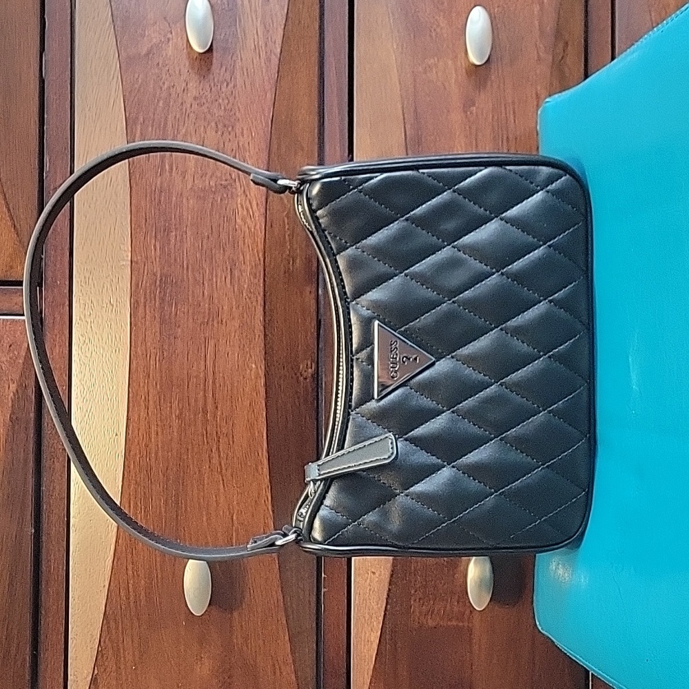 Guess Black Sylar Mini Shoulder Purse